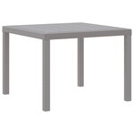 vidaXL Ensemble de salle à manger de jardin 3 pièces avec coussins Gris clair Poly Rattan