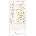 12 Sachets En Papier - Blanc Et Or À Chaud - Spécial Réveillon - Draeger paris