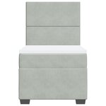 vidaXL Sommier à lattes de lit et matelas Gris clair 80x200 cm Velours