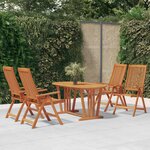 vidaXL Chaises de jardin pliables lot de 4 Bois d'eucalyptus massif