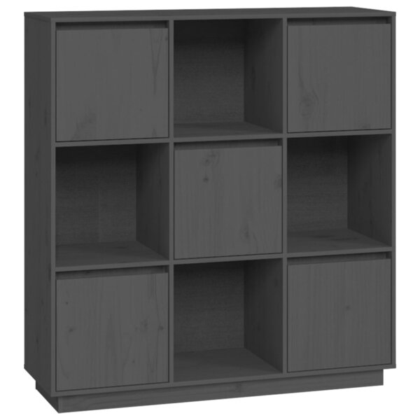 vidaXL Buffet Gris 110 5x35x117 cm Bois massif de pin