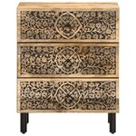 vidaXL Table de chevet 50x33x60 cm bois de manguier massif