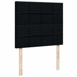 vidaXL Sommier à lattes de lit avec matelas noir 120x190 cm tissu