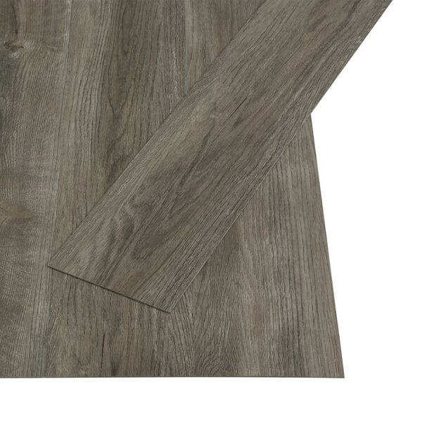 vidaXL Planches de sol autoadhésives 4 46 m² 3 mm PVC Gris et marron