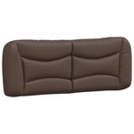 vidaXL Lit avec matelas marron 140x190 cm similicuir