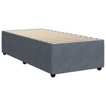 vidaXL Cadre de lit sans matelas gris foncé 90x200 cm velours