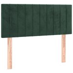 vidaXL Tête de lit à LED Vert foncé 90x5x78/88 cm Velours