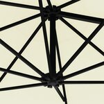 vidaXL Parasol mural avec mât métallique 300 cm Sable