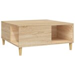 vidaXL Table basse chêne sonoma 80x80x36 5 cm bois d'ingénierie