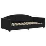 vidaXL Lit de repos noir 100x200 cm velours