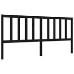 vidaXL Cadre de lit avec tête de lit noir 200x200 cm bois massif