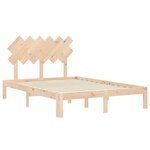 vidaXL Cadre de lit avec tête de lit 120x200 cm bois massif