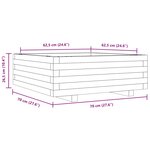 vidaXL Jardinière 70x70x26 5 cm bois de pin imprégné