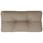 vidaXL Coussin de palette taupe 80x40x12 cm tissu