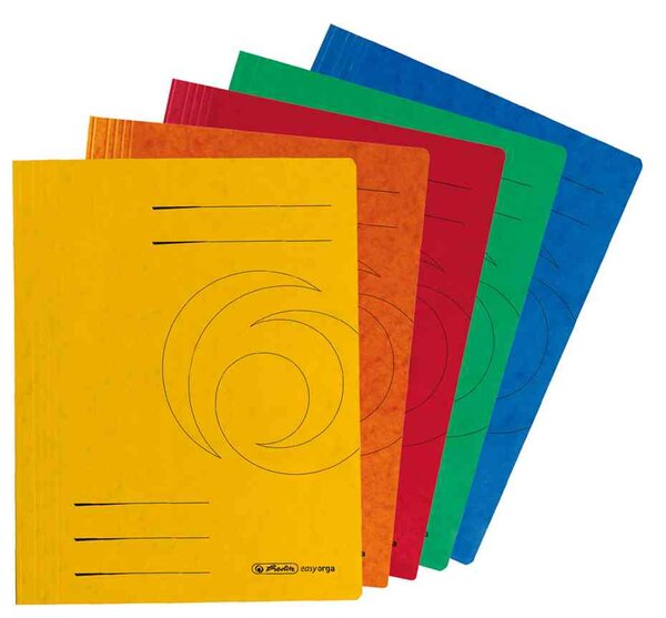 Lot de 10 chemises à lamelles easyergo A4 Coloris assortis HERLITZ