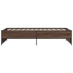 vidaXL Cadre de lit chêne marron 90x200 cm bois d'ingénierie et métal