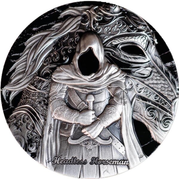 HEADLESS HORSEMEN Chronicles of Enchantment European Legends 2 Once Antique Argent Monnaie 2000 Francs Cameroon 2025