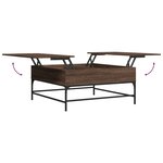 vidaXL Table basse chêne marron 95x95x45 cm bois d'ingénierie et métal