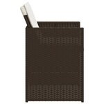 vidaXL Chaises de jardin avec coussins lot de 4 marron résine tressée