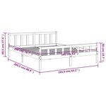 vidaXL Cadre de lit sans matelas cire marron 160x200cm bois pin massif