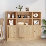 vidaXL Buffets 3 Pièces chêne sonoma bois d'ingénierie