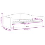 vidaXL Lit de repos gris foncé 100x200 cm tissu