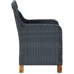 vidaXL Ensemble à manger de jardin 5 Pièces Gris foncé