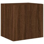 vidaXL Meubles TV muraux lumières LED 2 Pièces chêne marron 40 5x35x40 cm