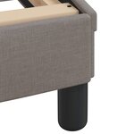 vidaXL Cadre de lit sans matelas taupe 140x190 cm tissu