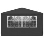 vidaXL Tente de réception et parois latérales 4x6 m Anthracite 90 g/m²