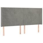 vidaXL Sommier à lattes de lit matelas et LED Gris clair 180x200 cm