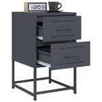 vidaXL Table de chevet anthracite 36x39x60 5 cm acier