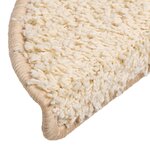 vidaXL Tapis d'escalier 15 Pièces crème 56x17x3 cm