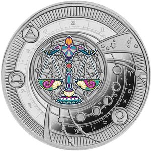 Pièce de monnaie en Argent 500 Francs g 10 Millésime 2025 Zodiac Signs 2025 LIBRA