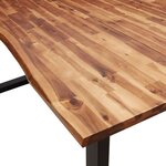 vidaXL Table à manger 180x90x75 cm bois d'acacia solide à bord vif