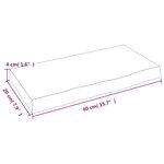 vidaXL Étagère murale marron foncé 40x20x4 cm bois chêne massif traité