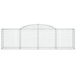vidaXL Paniers à gabions arqués 25 Pièces 300x50x80/100 cm fer galvanisé