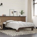 vidaXL Cadre de lit chêne marron 90x190 cm bois d'ingénierie et métal