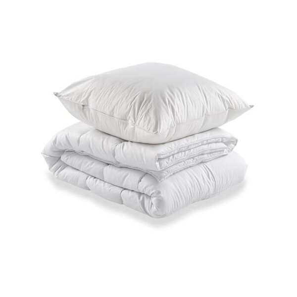 Matelas 90 x 190 x 14 cm + Sommier + Couette + 1 oreiller 60 x 60 cm