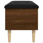 vidaXL Banc de rangement chêne marron 102x42x46 cm bois d'ingénierie