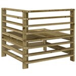 vidaXL Canapés d'angle de jardin 2 Pièces bois de pin imprégné