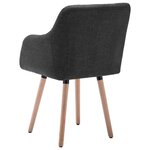 vidaXL Chaises à manger lot de 2 gris foncé tissu