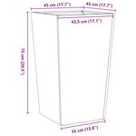 vidaXL Jardinières 2 Pièces 45x45x75 cm acier inoxydable