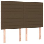 vidaXL Cadre de lit avec tête de lit Marron foncé 140x190 cm Tissu
