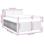 vidaXL Sommier à lattes de lit et matelas Gris foncé 140x200cm Velours
