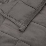 vidaXL Couverture lestée Gris 155x220 cm 7 kg Tissu