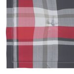 vidaXL Chaises de jardin lot de 2 avec coussins à carreaux rouge Teck