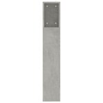vidaXL Armoire de tête de lit Gris béton 200x18 5x104 5 cm