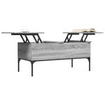 vidaXL Table basse sonoma gris 100x50x45 cm bois d'ingénierie et métal