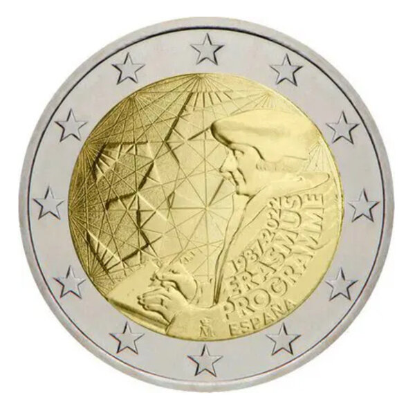 2 euros commémorative Espagne 2022 - Erasmus.